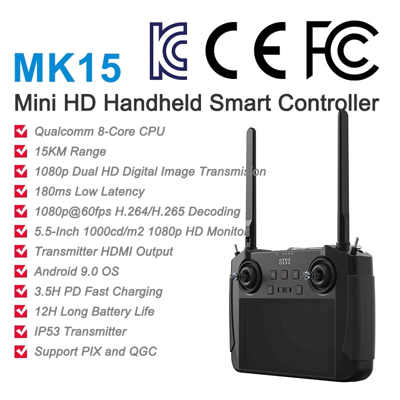 Siyi Mk15 Remote controller 5.5 Inch Monitor Mini HD Handheld Fpv Radio System Transmitter Remote Control