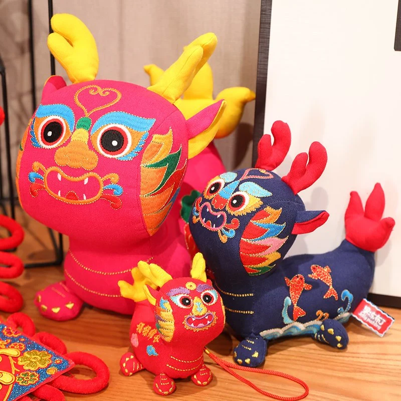 2023 Новые мягкие плюшевые игрушки Dragon с манжетами для детей День рождения и новогодний подарок