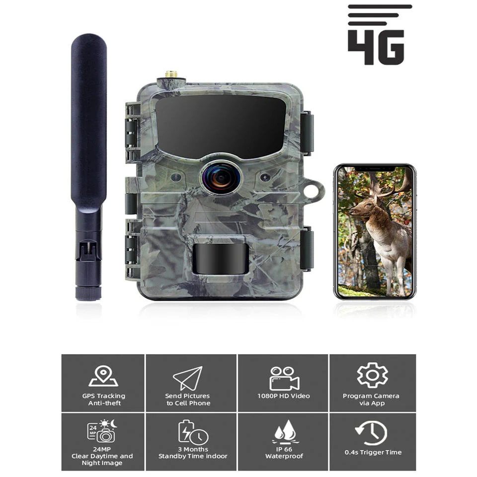 36MP 1080P Night Vision Infrared Waterproof 4G Cellular Wireless Wildlife Hunting Trail Camera Rd3069