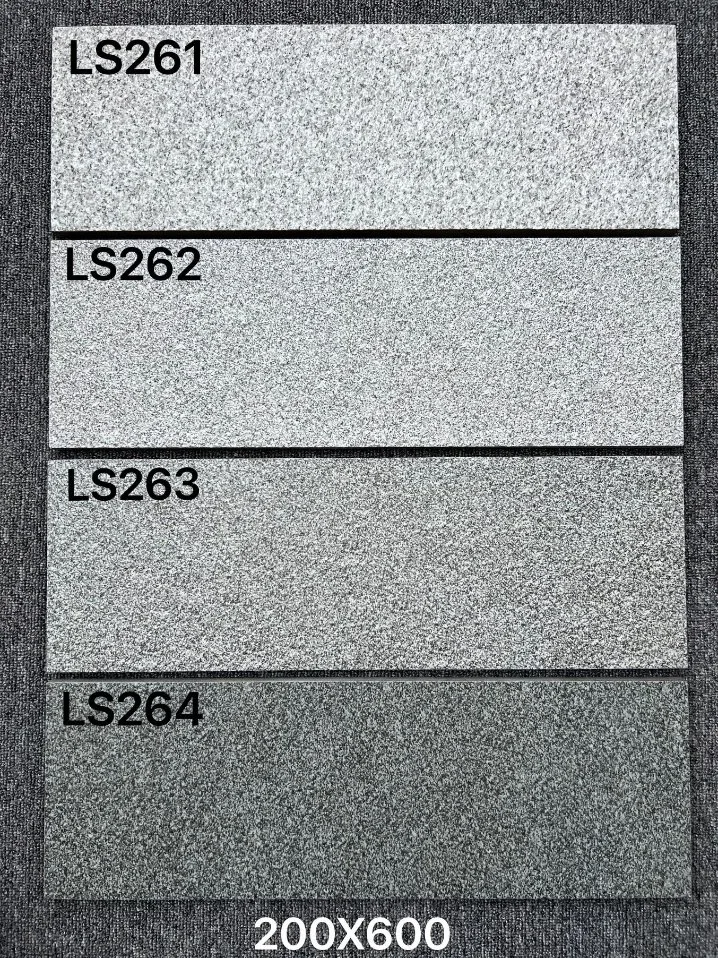 Outdoor Pavers Brick Stone Wall Cladding Matte Tile / Ceramic Floor Granite Porcelain Full Body 200X600mm Ls262