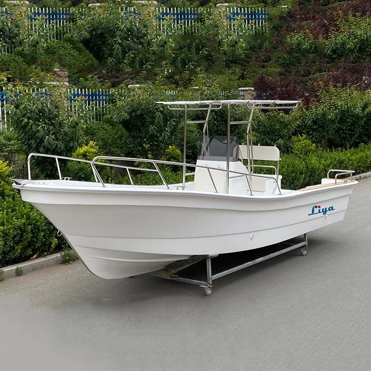 Liya 6.6m FRP Panga Bateaux 22FT Offshore bateau de pêche avec Moteur hors-bord