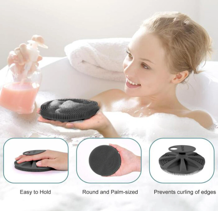 Food-Grade Soft Shower Handheld Cleansing Skin Brush Silicone Body Scrubber