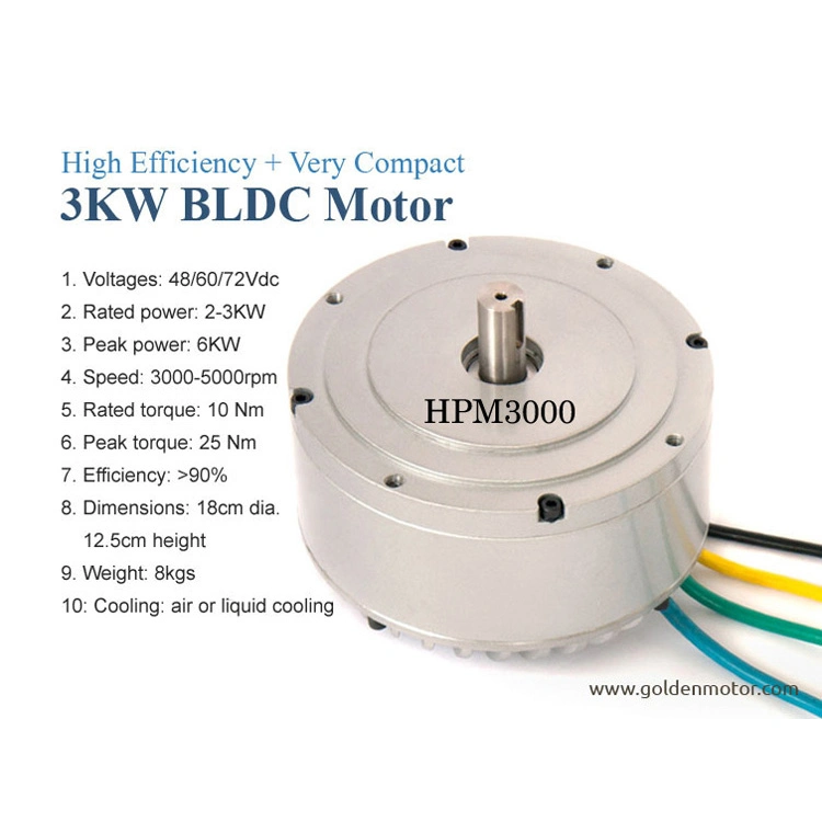 Ce Approved 3kw Brushless Electrical BLDC Motor for Electric Car, Electric Motorcycle, Electric Boat, Electric Go-Carts