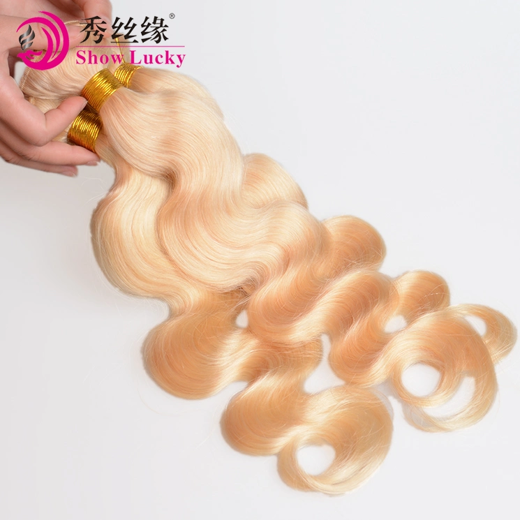 Top Quality Grade 8A Colored 613 Virgin Malaysian Hair Extension Human Hair Weaving