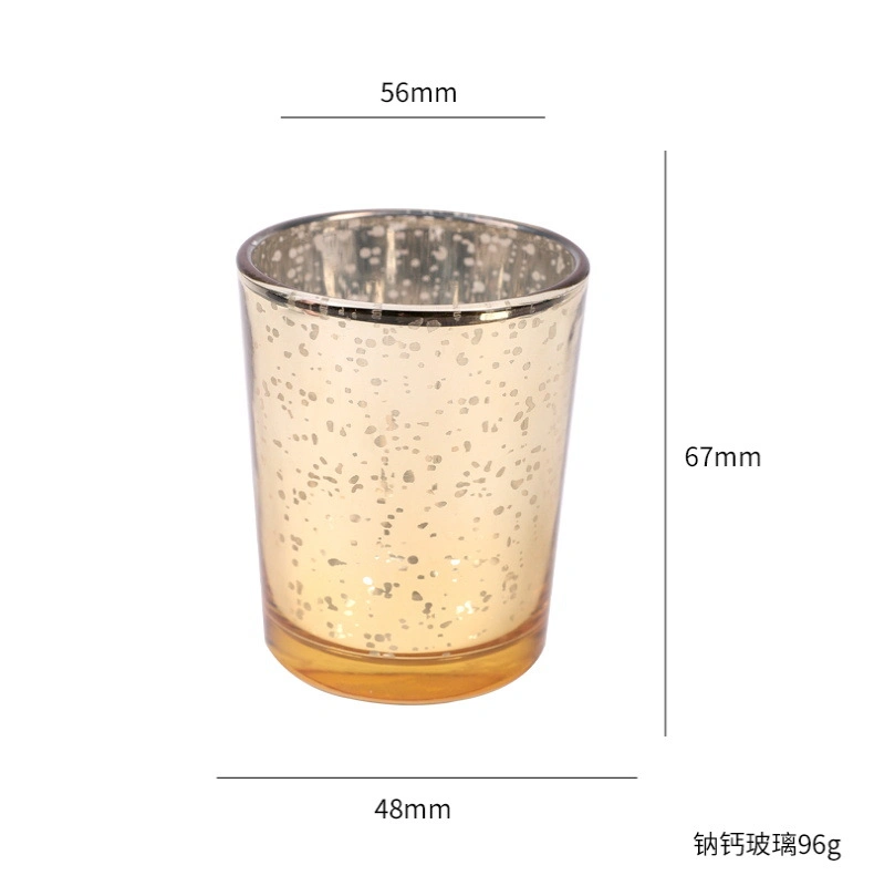 Popular Starry Sky Electroplating Candle Cup Candlestick Home Decoration Process Glass Candle Holder Empty Cup Decoration