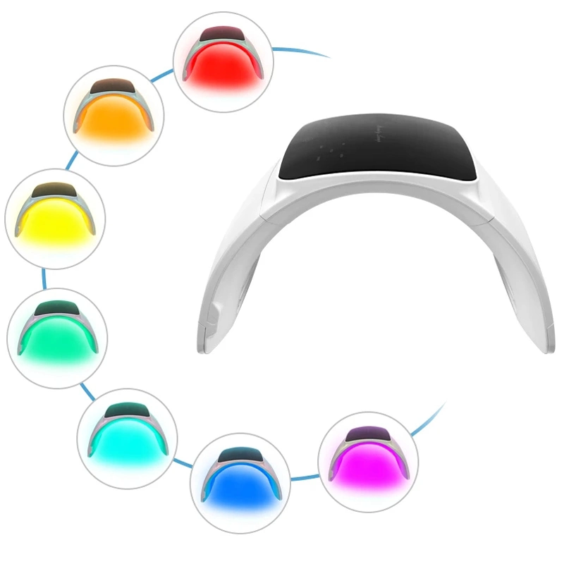 7 colores Luz blanqueando y rejuveneciendo Acne Luz LED plegable Cuidado de la piel