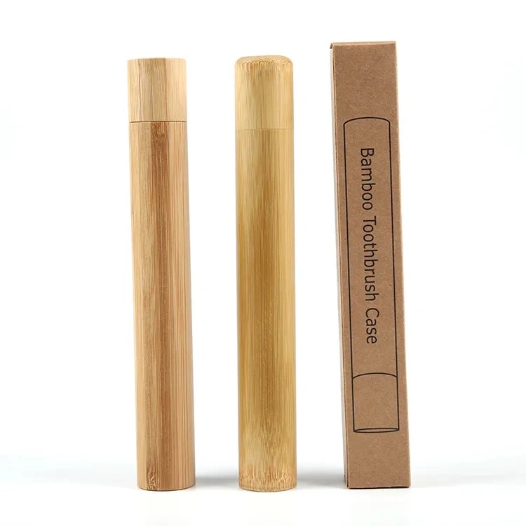 Alta qualidade, escova de dente 100% Bambu Natural Eco-Friendly escova de dentes de bambu caso do Tubo