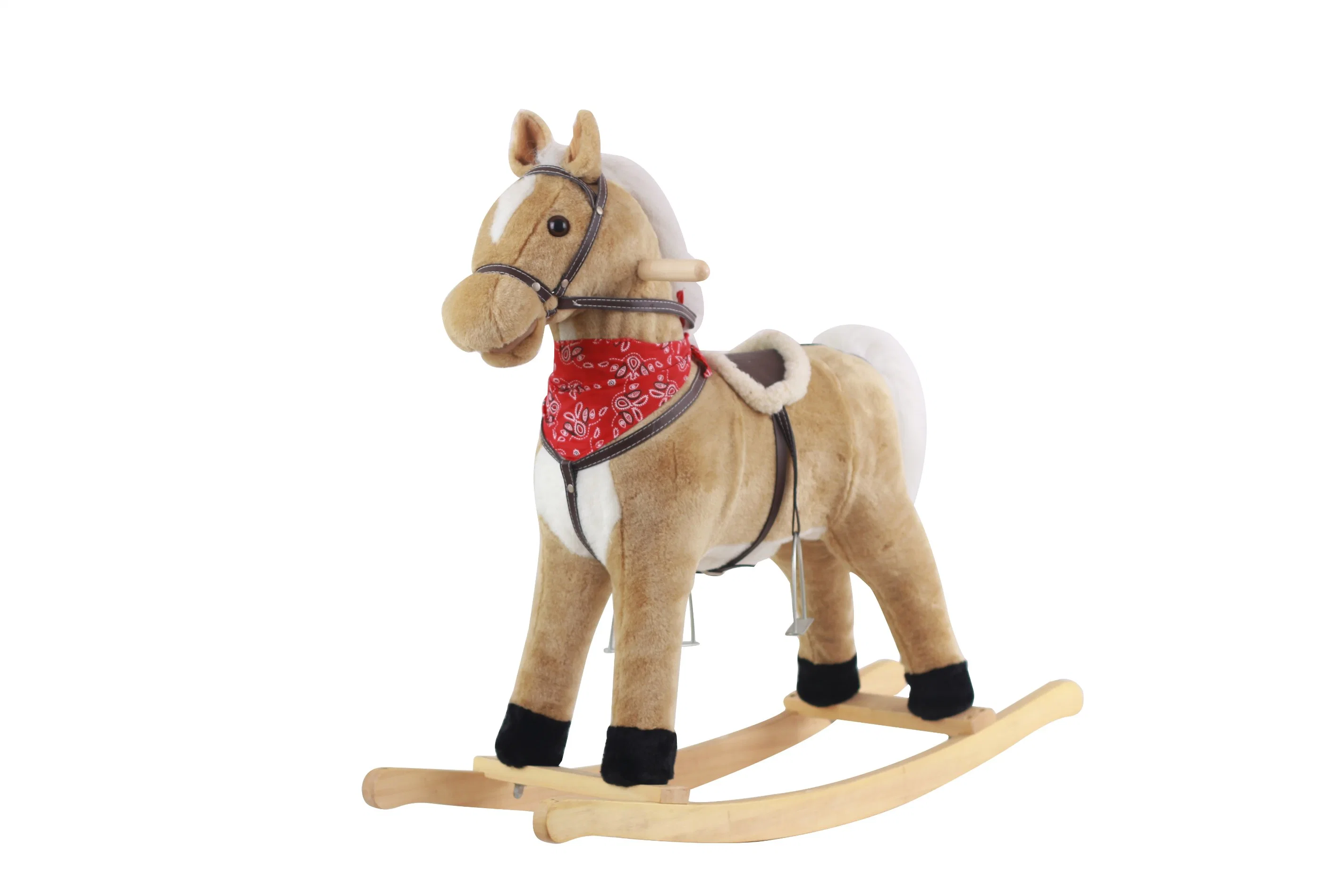 Wholesale/Supplier Toddler Rocking Chair Trojan Rocking Horse Plush Dolls Wooden Riding Rocking Horse Plush Toys