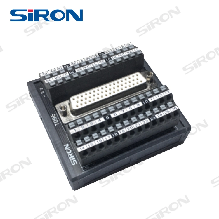 Siron PLC adecuado 9 15 25 37 44 50 Pin Wire-Saving Primavera tipo D-SUB Bloque Terminal