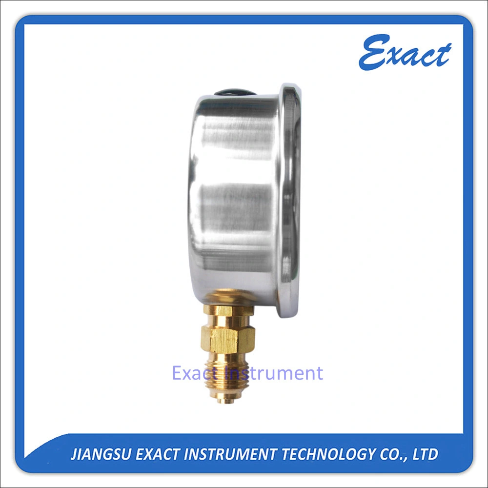 Bördon Rohrmanometer Gecrimpter Ring Glyceringefülltes Edelstahlgehäuse