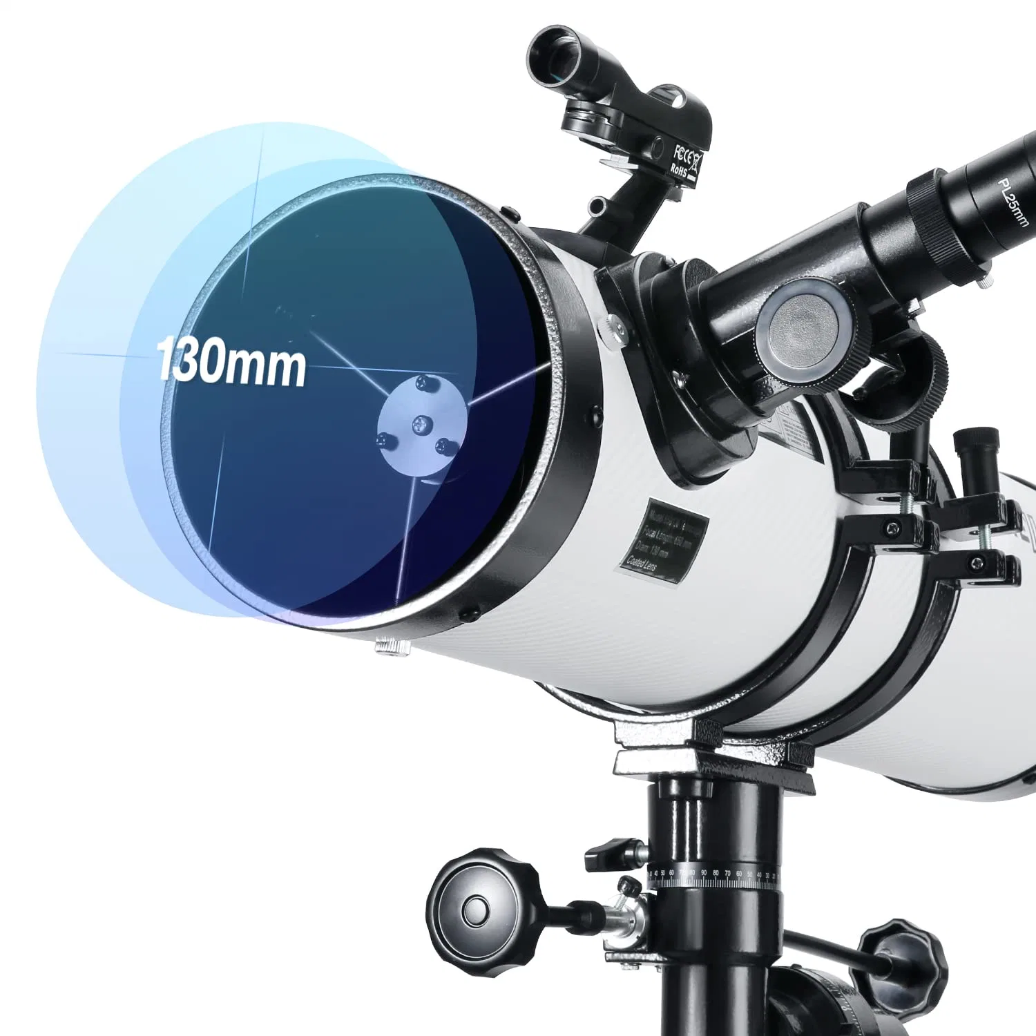 80mm Aperture 600mm Telescope Astronomical Portable Refracting Scope