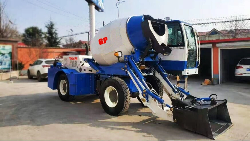 Small Self Loading Concrete Mixers Cement Mixer Prices Concrete Machine Factori Mobile Concrete Batching Mixer for Sale