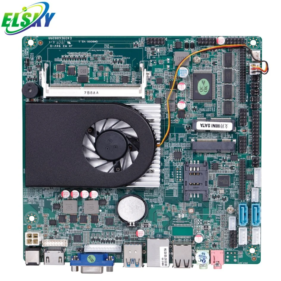 Core I5 I5-5200u Fan HD-Mi VGA Lvds Mainboard Supports HD Three Screens Display