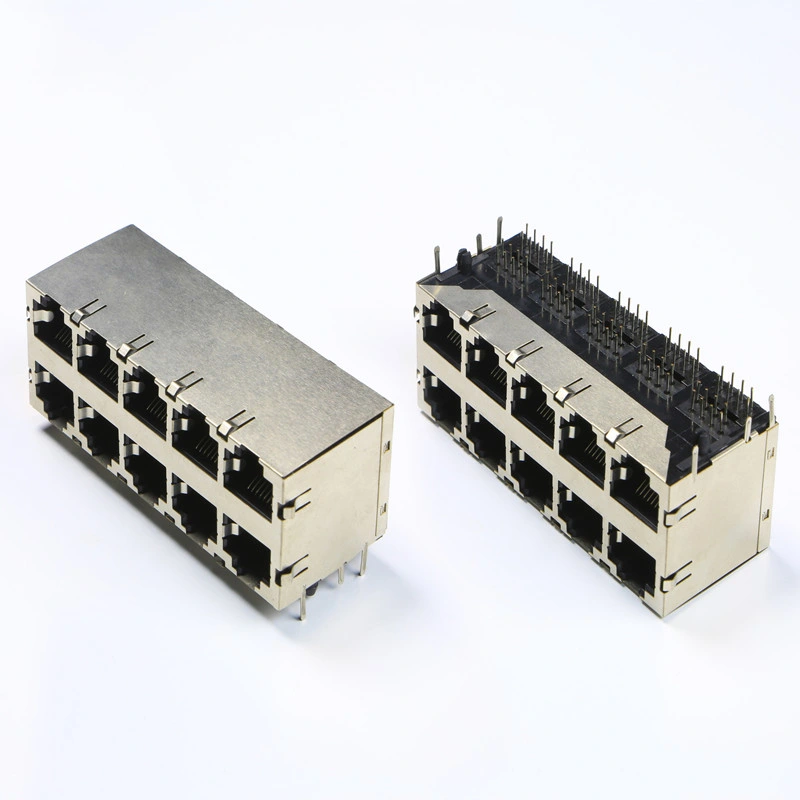 2 X 5 Ports, gestapelt, RJ45 Netzwerksockel