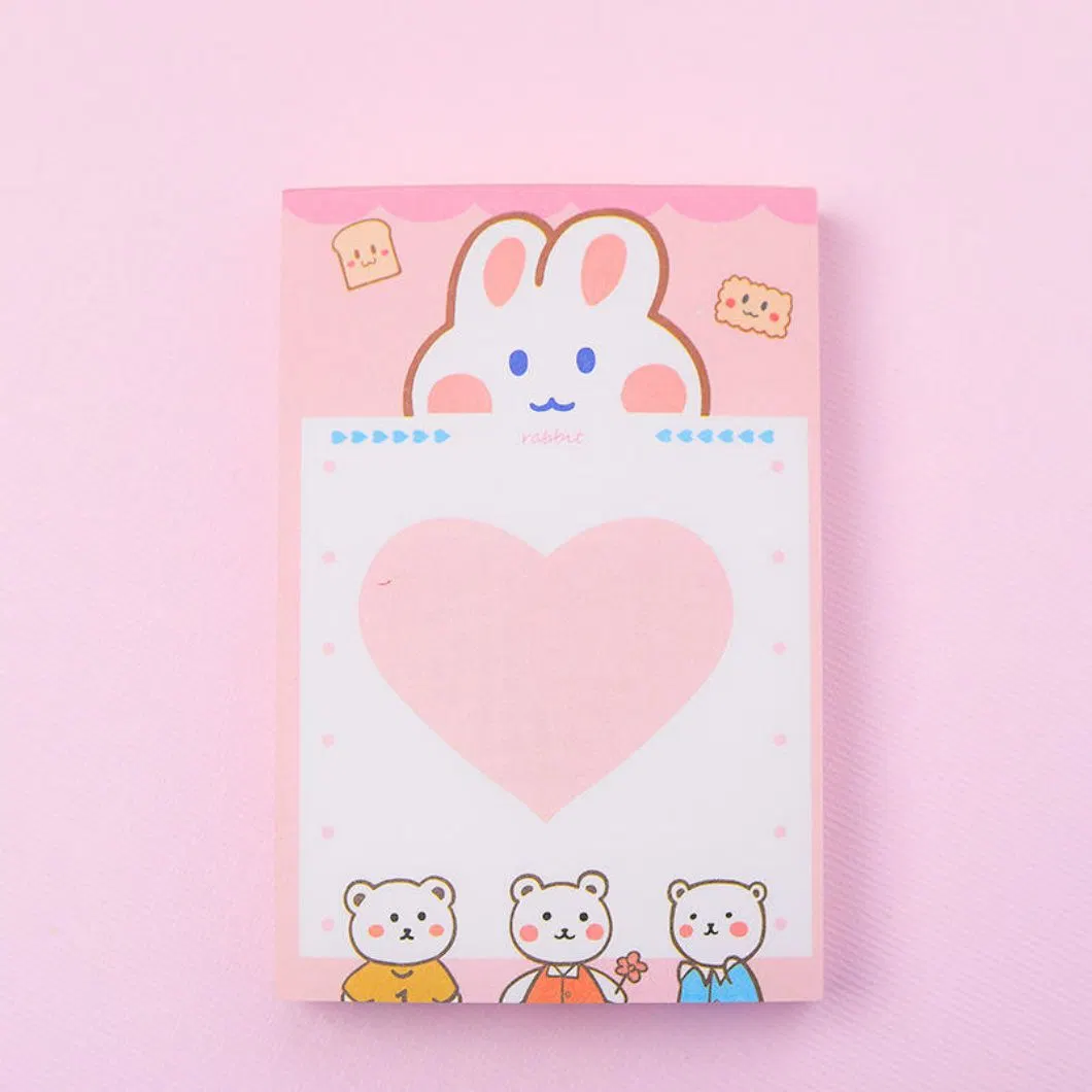 Fournitures de bureau personnalisé de haute qualité à l'école Memo Pad Cute Notes adhésives