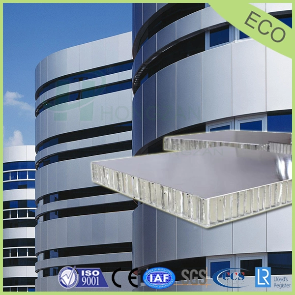 6-30mm Sliver Color Aluminium Honeycomb Panel para cortina Wall