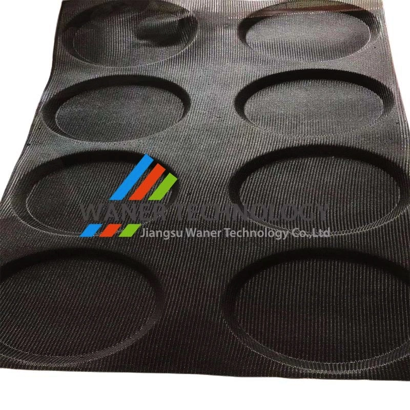 Perforiertes Hamburger-Formen-Muffin-Pan-Tray Aus Silikon