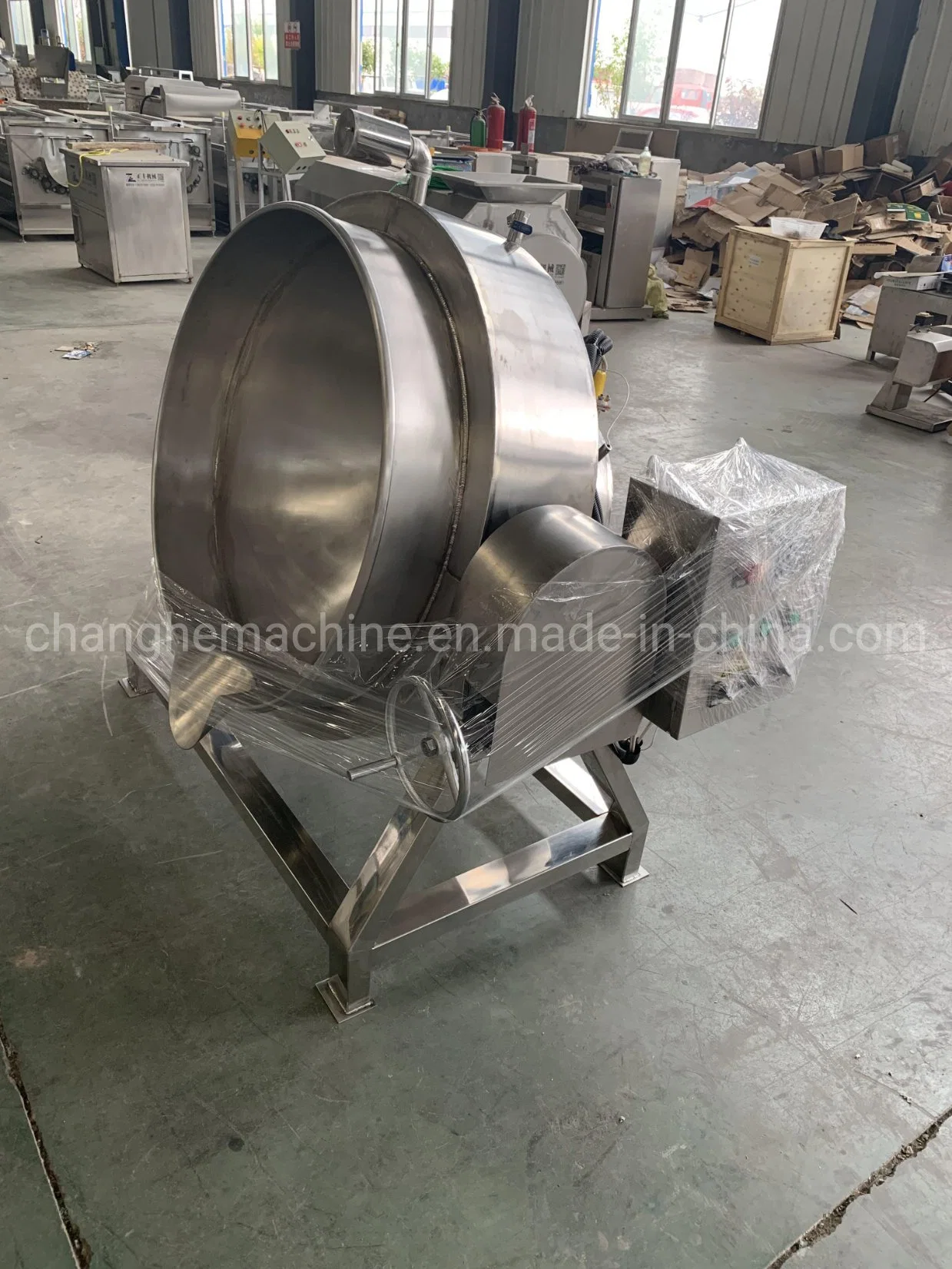 High quality/High cost performance  Stainless Steel Steam/Electric Cooking Jacket Pot with Mixer