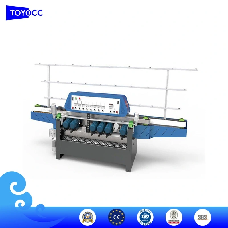 7/8/9/10 Motors Vertical/Horizontal Type Glass Mirror Grinding Processing Machinery Raw Glass Polishing Edging Beveling Machine for Pencil Edge/Straight Line