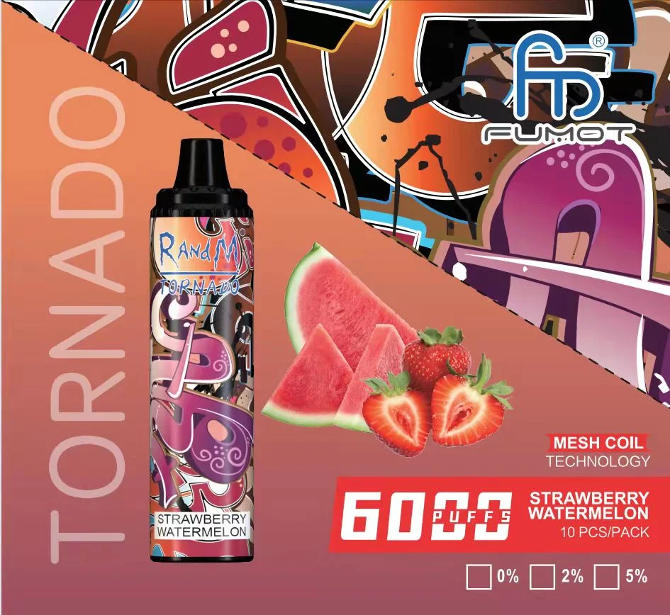 30 econômica Flavours &amp; 12ml e líquido de 5% de sal a nicotina 850mAh Randm Tornado Puffs 6000 isqueiros recarregáveis Ecig