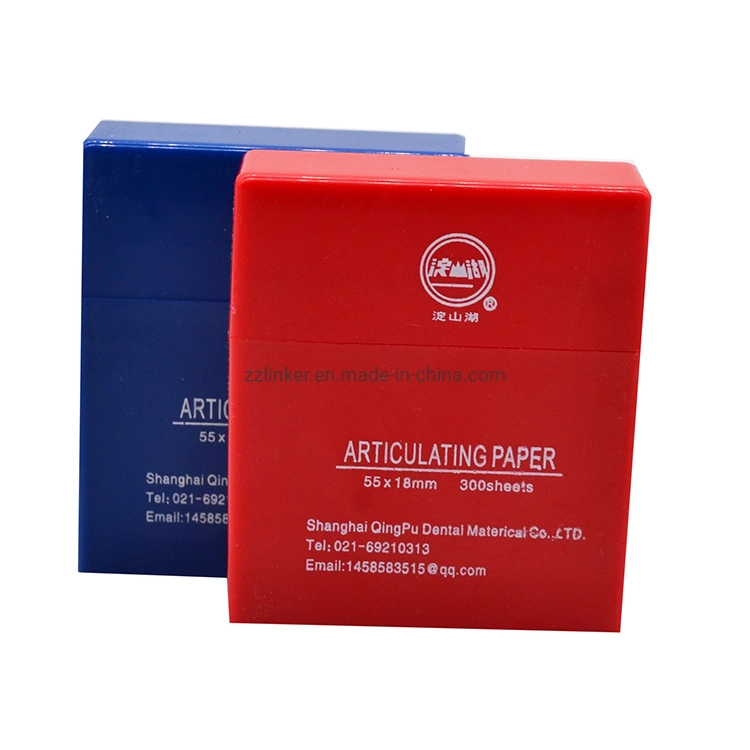 300 sheets per box Blue Red Strips Straight Dental Articulating Paper Thickness