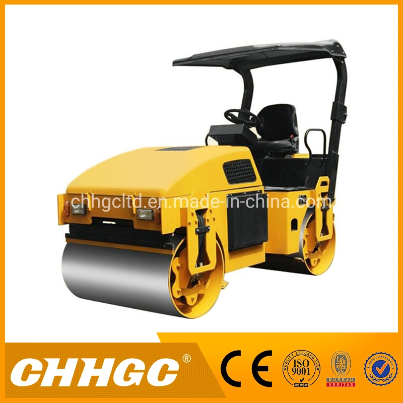 3ton Awning Type Small Compactor, Hydraulic Double Drum Vibratory Mini Road Roller