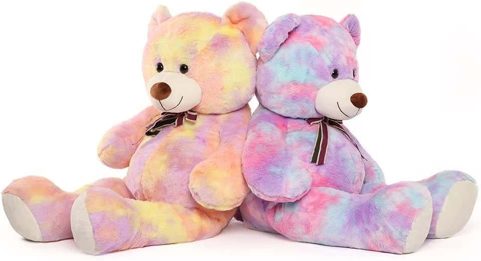 Gros ours en peluche, peluche géante, ours arc-en-ciel vert, cadeaux pour une baby shower.