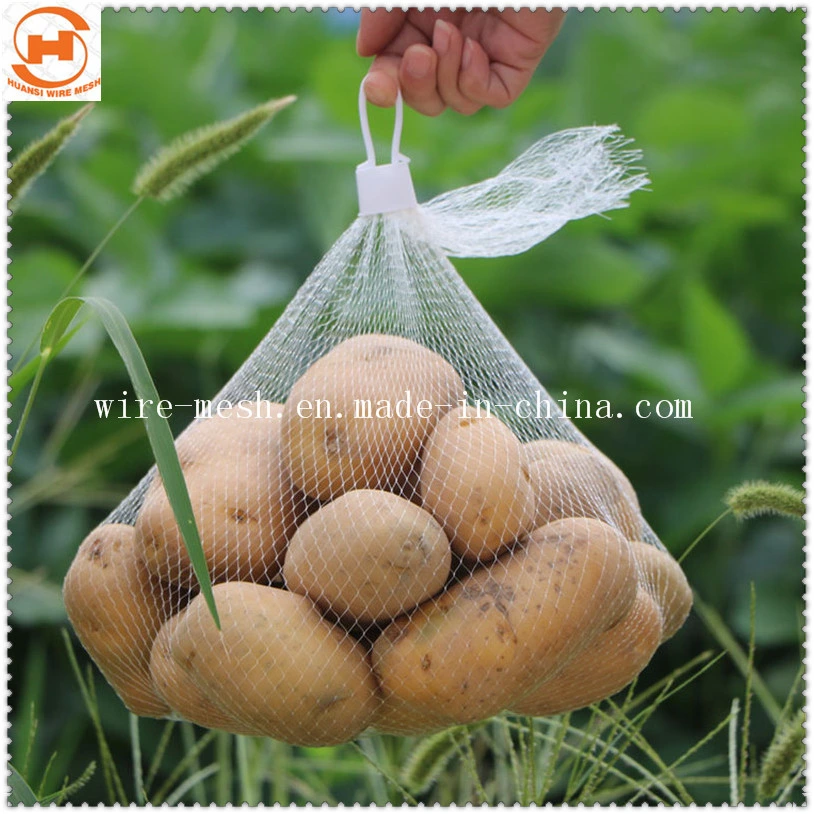 Strong Packing Fruit and Vegetable PP Leno Drawstring Mesh Net Bag