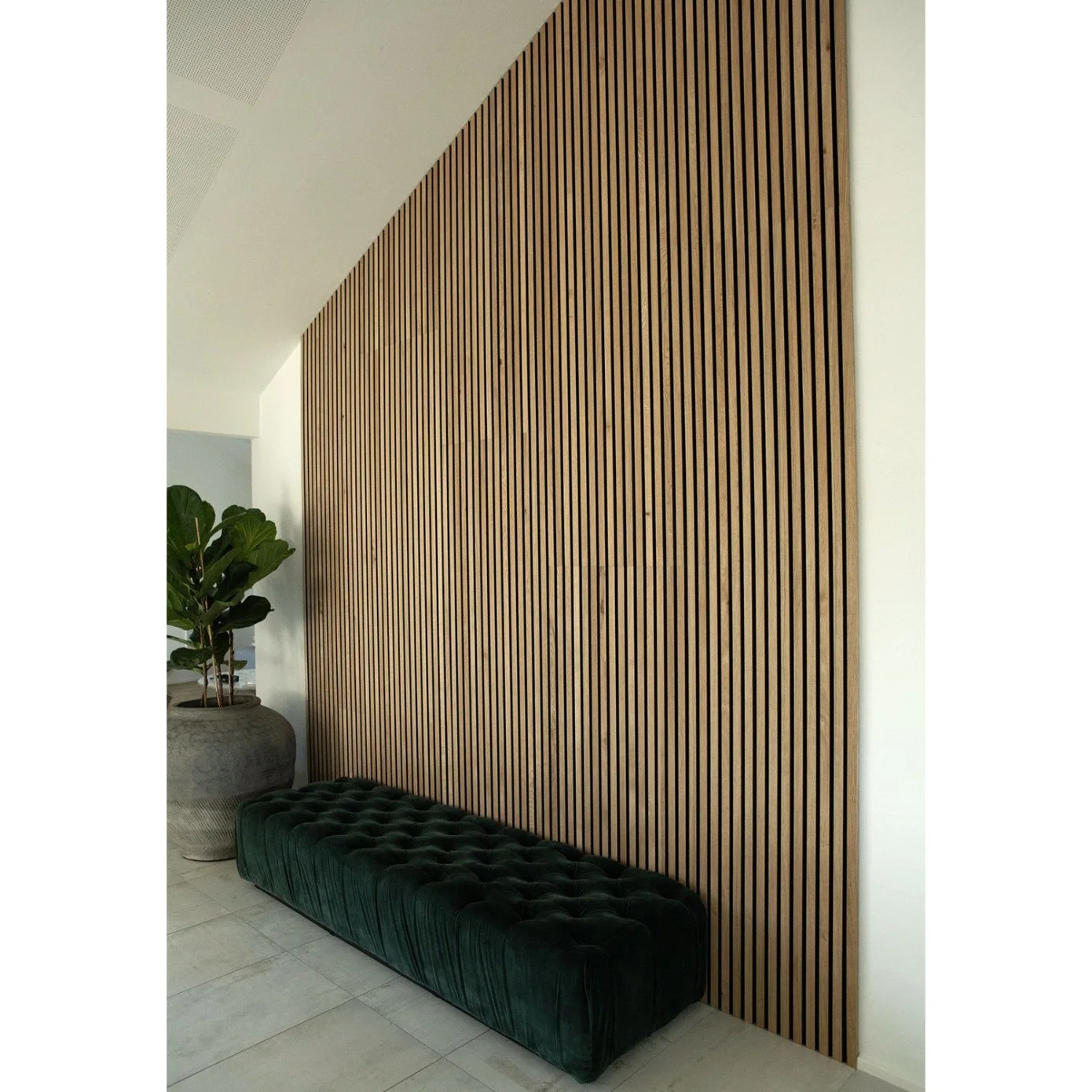 Eco Friendly Villa Wall Veneer Home Office Decor Sound Absorbing Pet Composite Acoustic Wood