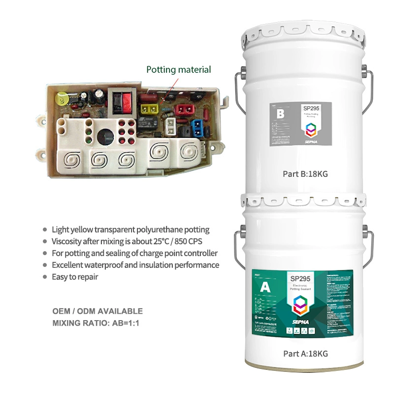 Adhésif électronique à potage en polyuréthane à deux composants pour carte de circuit imprimé électronique Equipement IGBT Potting Nouveau véhicule énergie Potting contrôleur électrique