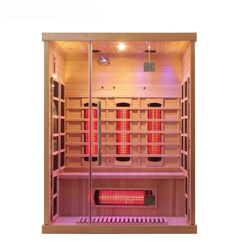 Lujosa casa de madera sauna de infrarrojos Saunas portátiles Ironman ozono cerca de la fecha de la calefacción Comprar Ahora sauna de infrarrojos 4 persona Habitación para la venta