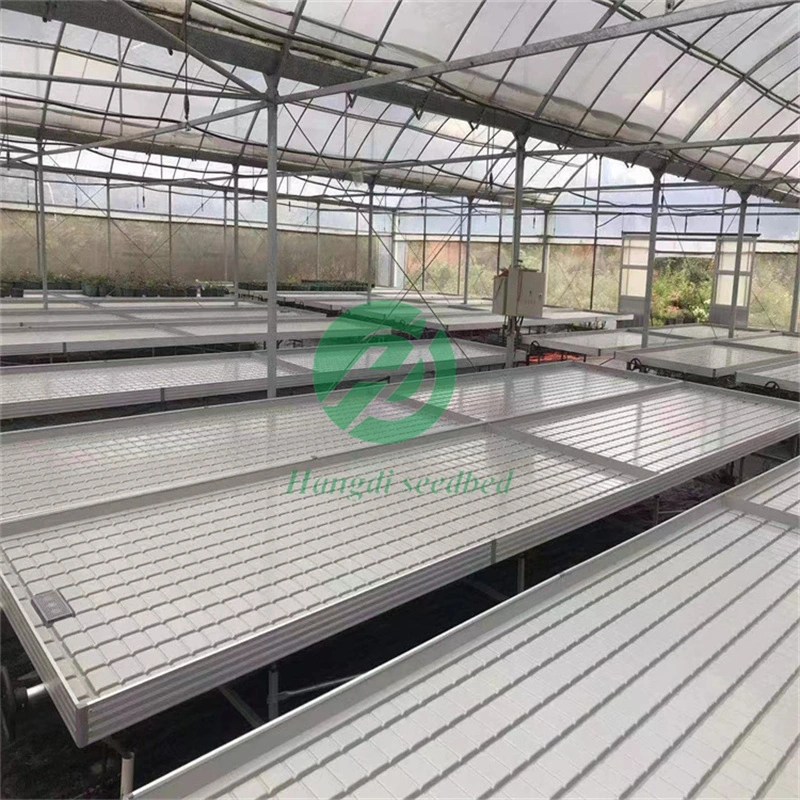 4X16 Agricultural Ebb and Flow Mobile Vertical Grow Racks Greenhouse Hydroponic System Double Stack Rolling Benches