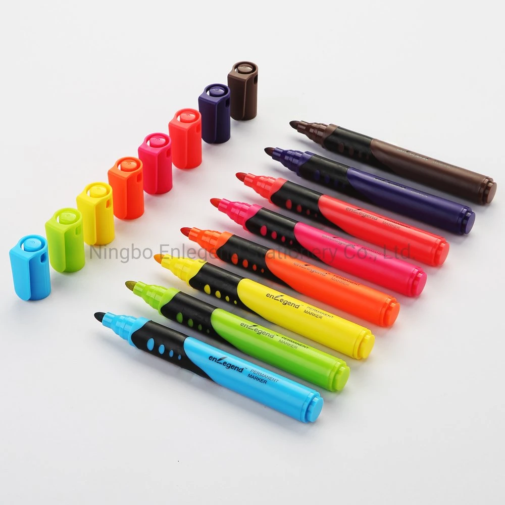 PM3002 Bi-Color Injection Barrel Alcohol Based Ink Office Supply Stationery Permanent Marker