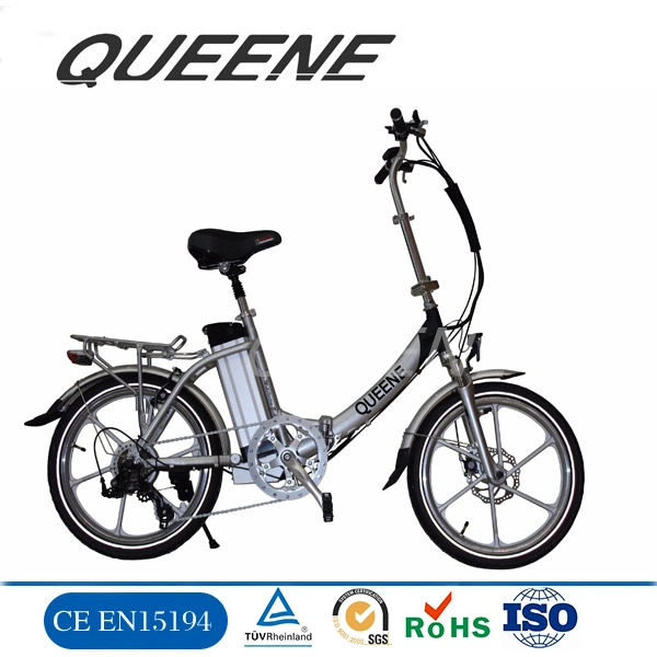 Queene Fat Tire 20 Inch Foldable City Electric Bike Rear Motor Lithium Battery Mountain Bike Snow Tire Dirt Ebike