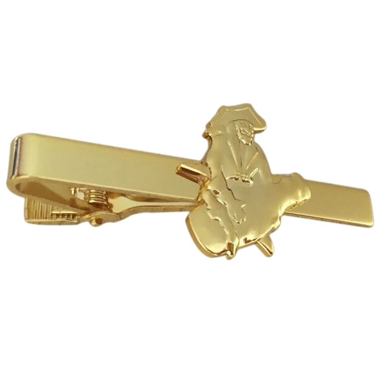 Customized Metal Tie Bar with Gold Logo