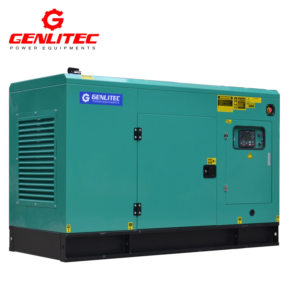 Genlitec tipo silencioso Generador Diesel 40kw/50kVA a 60Hz Powered by 4bt3.9 Cummins-G2 motor