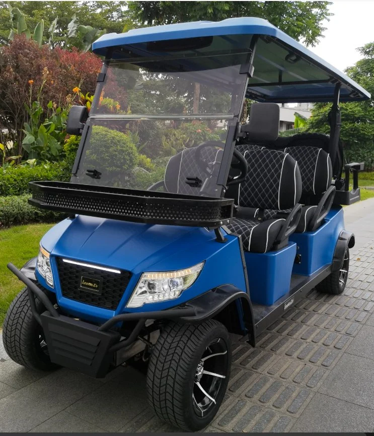 4+2 Factory Sale 5kw Motor off Road Electric Golf Car with Disc Brake CE and DOT Electric Car Golf Cart