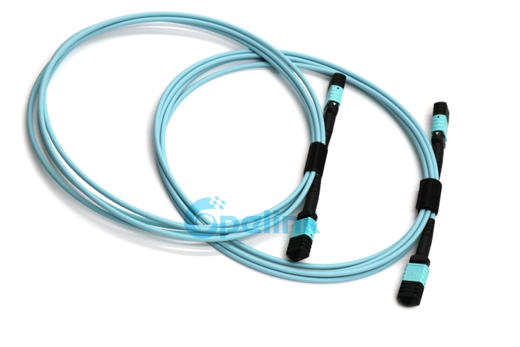 High-Density Om3 MPO-MPO Trunk Fiber Optic Jumper with High quality/High cost performance 