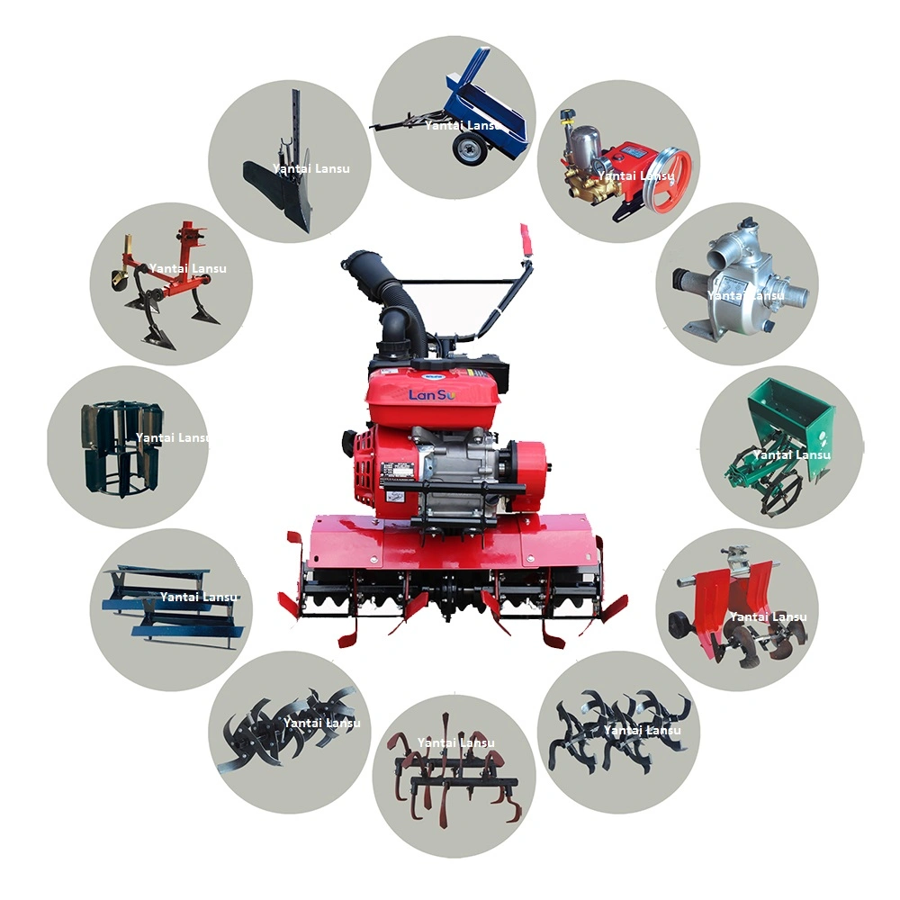 Wholesale Agriculture Multifunctional Power Mini Tractor Farm Mulching Rotary Ripper Rotary Tiller