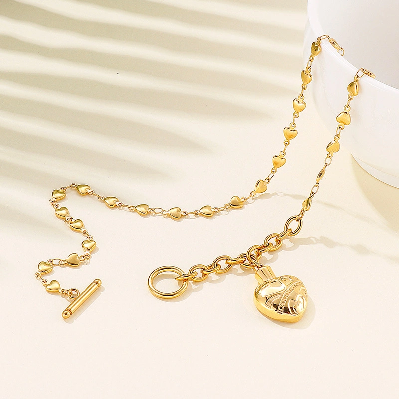 Manufacturer High quality/High cost performance  Custom Fashion Jewelry Set, Custom jewellery Set Stainless Steel, Women Fashion Heart Necklace Jewelry Set