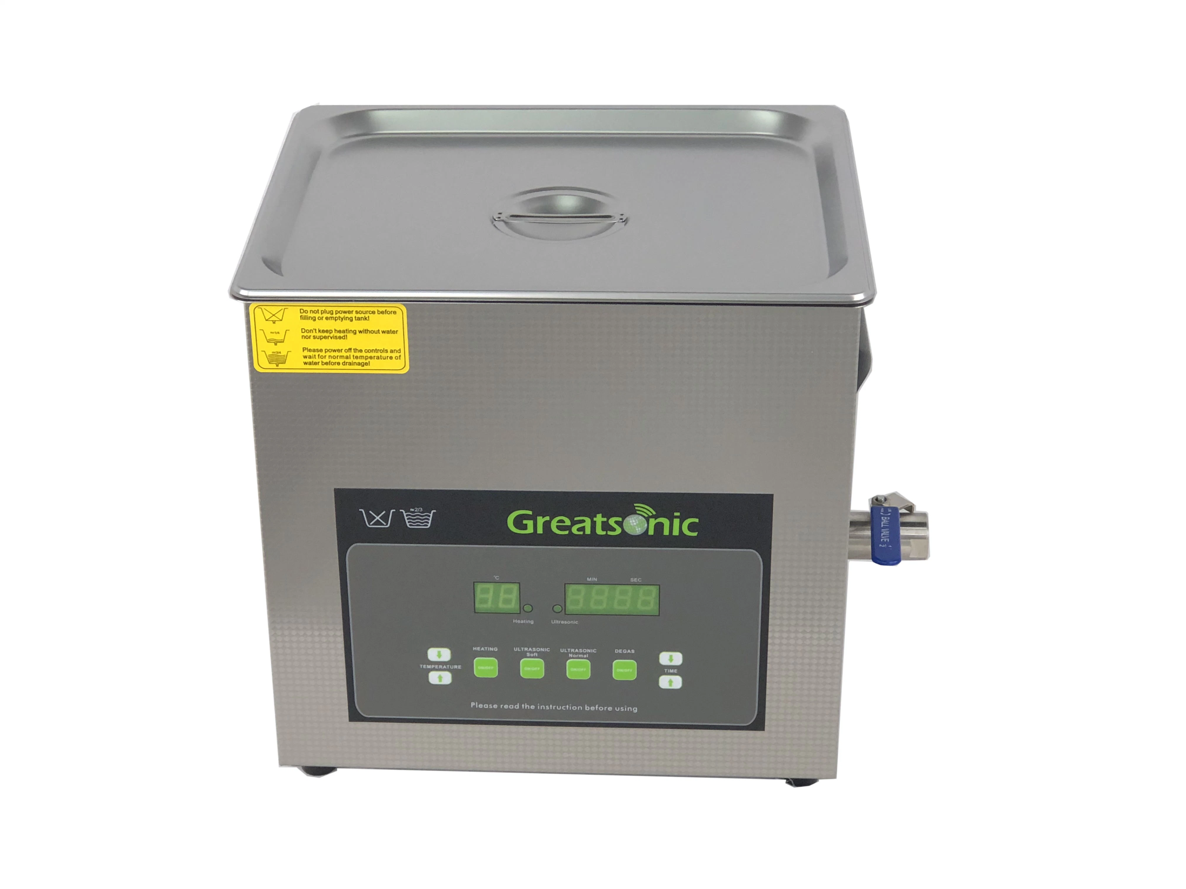 10 Liter Ultrasonic Cleaner Double Frequency Thoroughly and Precision Cleaning Lenses