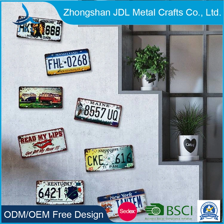 Wholesale/Supplier Blank Reflective 3D Japan License Epoxy Gift Sublimation Blank Antique Finish Digital Photo Car Number Plate Frame