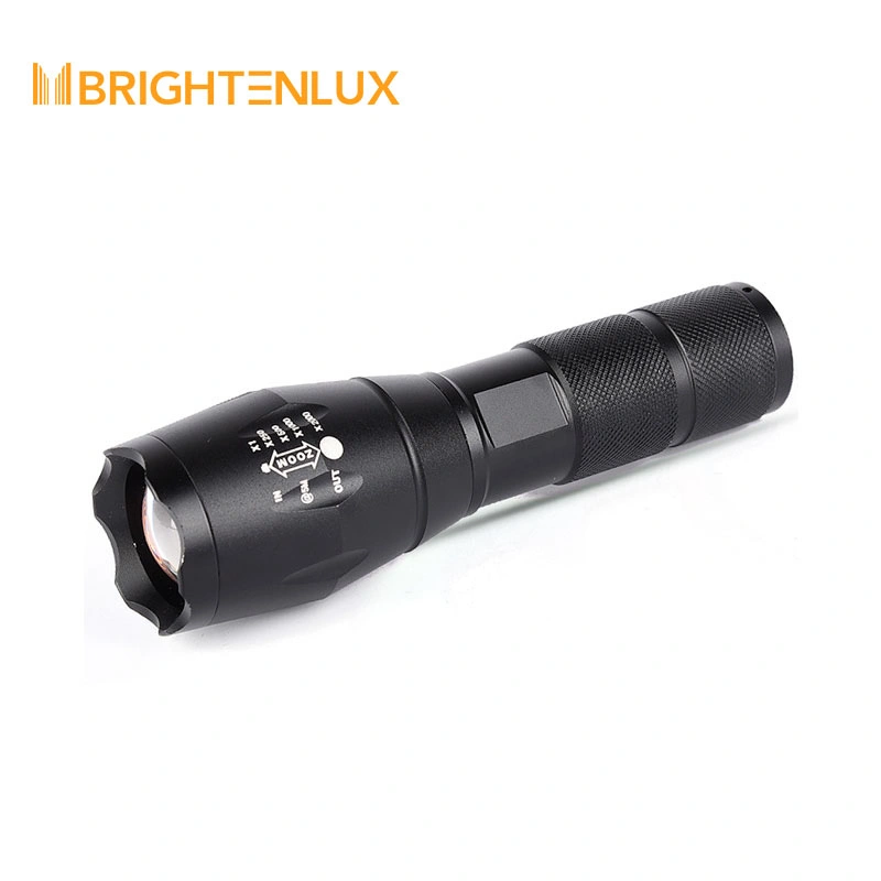 Brightenlux 1000 Lumen High Power Multipurpose T6 Portable 18650 Battery USB Rechargeable Metal Tactical Waterproof LED Torch Flashlight