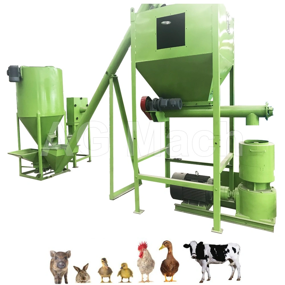 Poultry Feed Processing Equipment Animal Feed Pellet Making Line