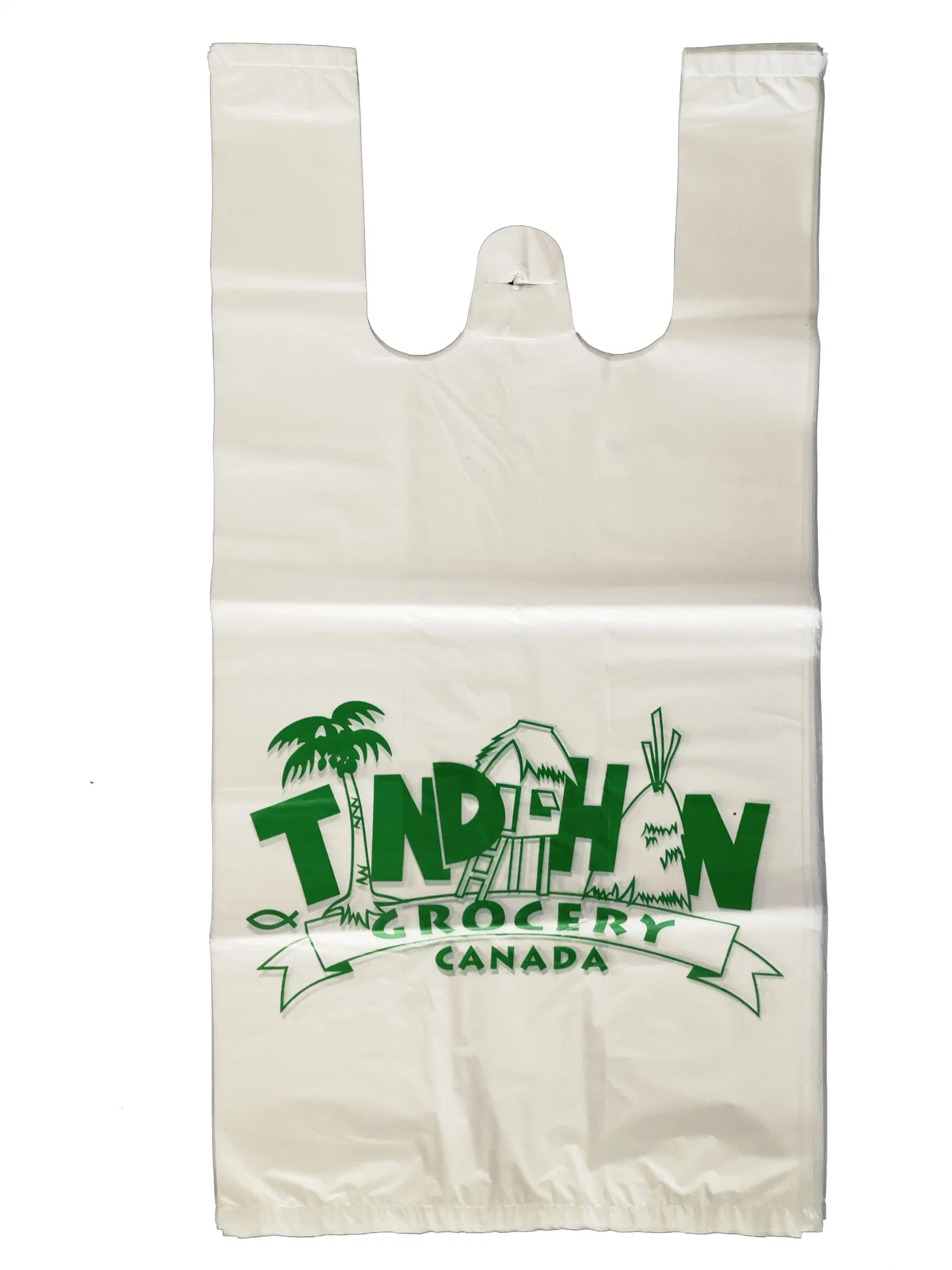 Customized Vest Packaging Bag in Plastic PE T-Shirt Grocery Shopping Carry out Bag