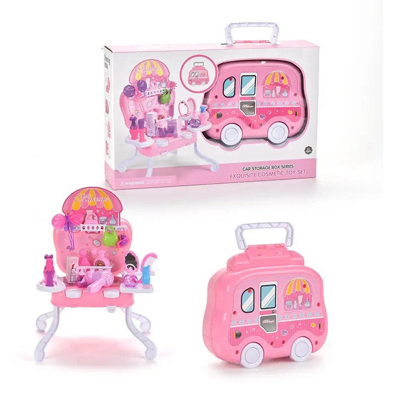 Crianças interessantes brinquedos simulados Produtos cosméticos jogar Home Simulação função Jogue Creative imaginação House Cartoon conjuntos de jóias portáteis