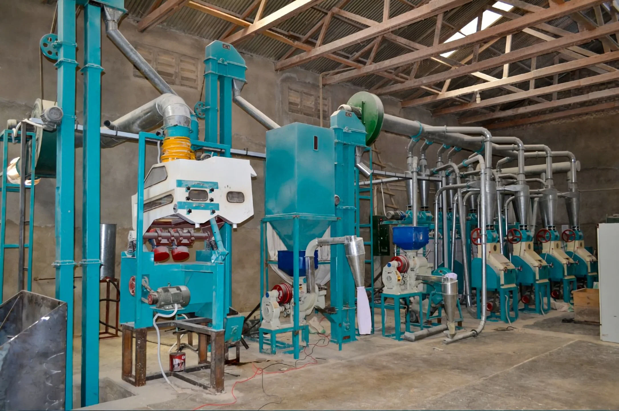 Compact Steel Structure Corn Mill for Corn Flour Grits