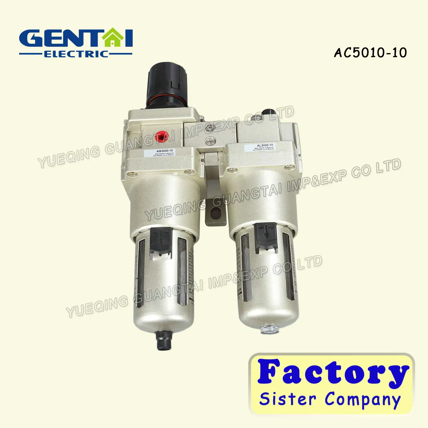 AC5010-06 Pnecumatic Two Units Frl Combination Air Filter Regulator & Lubricator