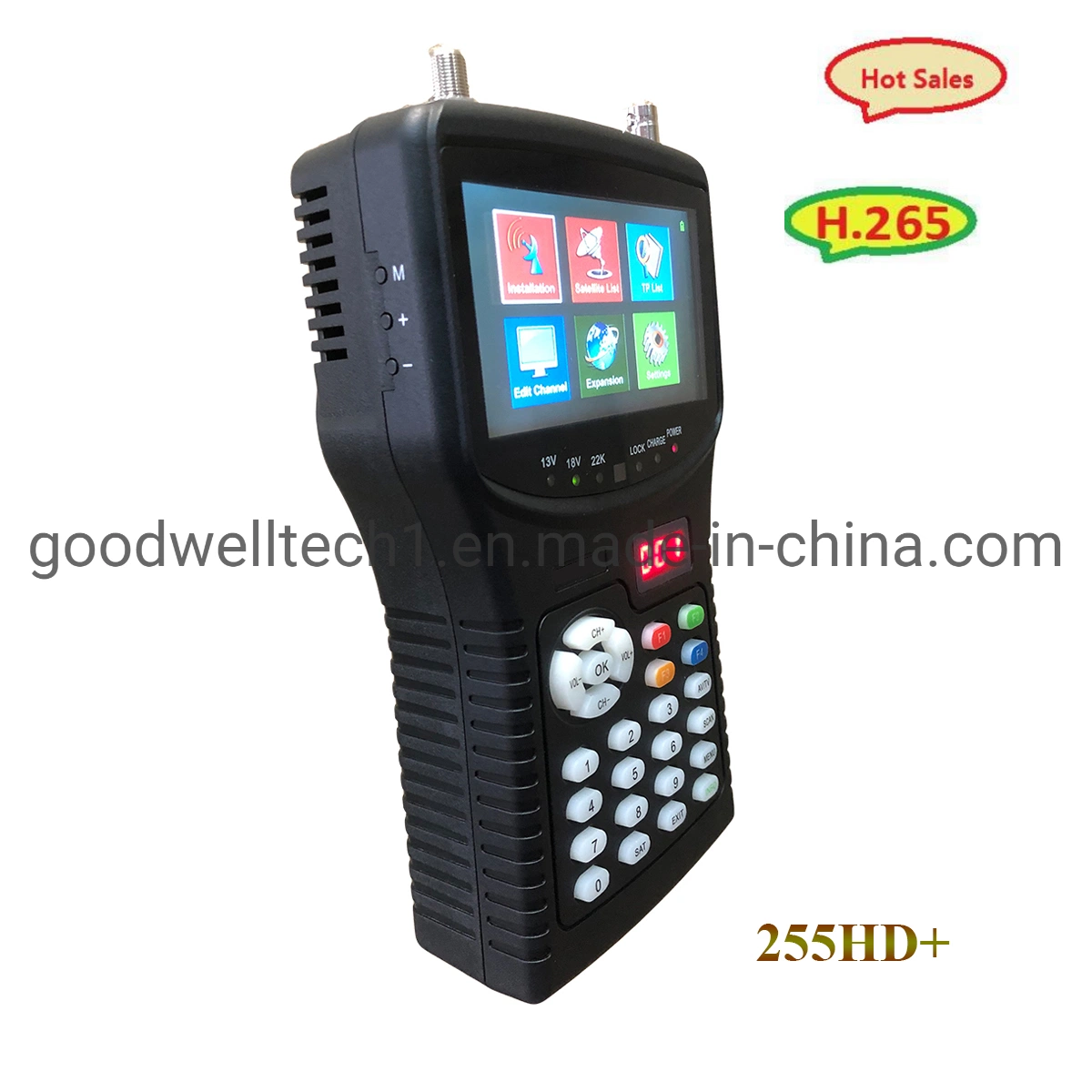 255HD+: 4.3 Inch Best Satellite Finder and CCTV Monitor Support Ahd Input, Ahd/Cvi/Tvi Video Display, H. 265