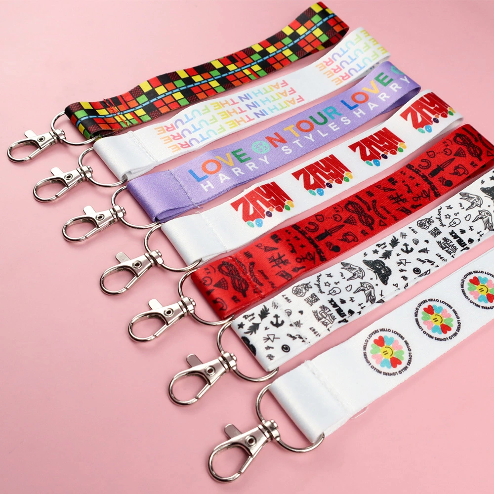 Personalizado caliente de Venta al por mayor de China Los niños Lanyard poliéster Impresora de sublimación Celular Cordón colgando del cuello